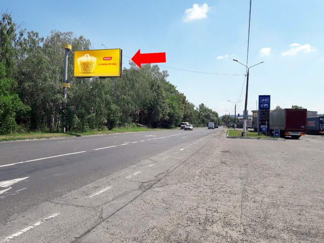 Щит 6x3,  Галицкий шлях ул. / Осенняя ул., напротив АЗС "ANP", в центр