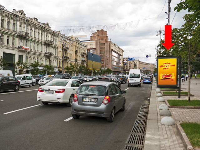 Скролл 1.2x1.8,  Крещатик ул., 29, возле магазина "Mark&Spencer", "Roshen"