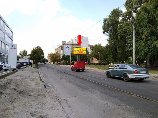 Щит 6x3,  Б. Панасовская ул., 34, район Центрального рынка, из центра