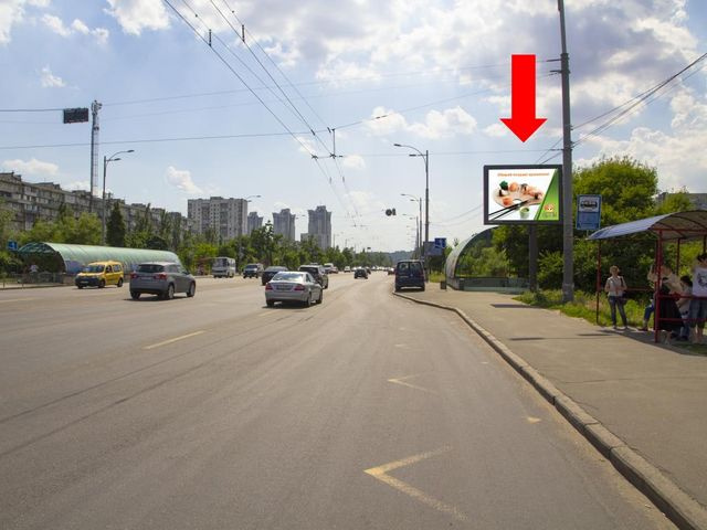 Скролл 3.14x2.3,  Соборности пр. (бывш. Воссоединения пр.), напротив McDonald's, в сторону моста Патона