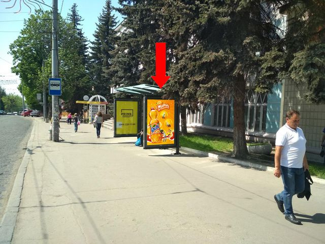 Сітілайт 1.2x1.8,  Соборная ул., 10 / Княгини Ольги ул., остановка, в центр, A1