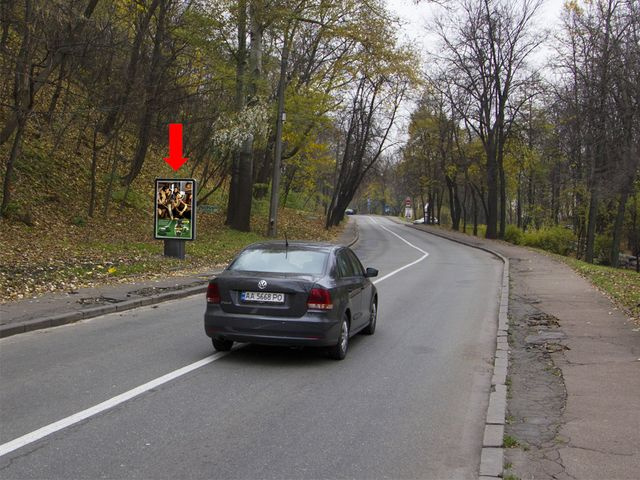 Сітілайт 1.2x1.8,  Парковая дорога ул., в районе "Зеленого театра", в сторону ул. Грушевского, Европейской пл.