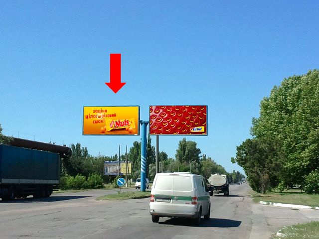 Щит 6x3,  Бериславское шоссе, разделитель, в центр, левый