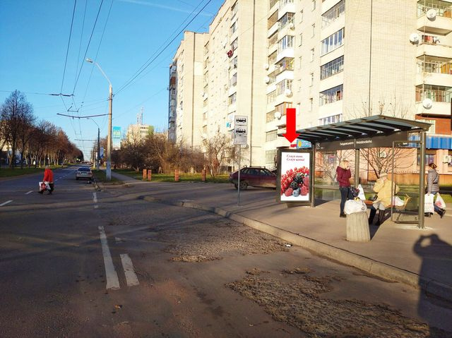 Сітілайт 1.2x1.8,  Субботовская ул., 2 - ул. Широкая (ост. "Гнездовского"), в сторону ул. Сирка