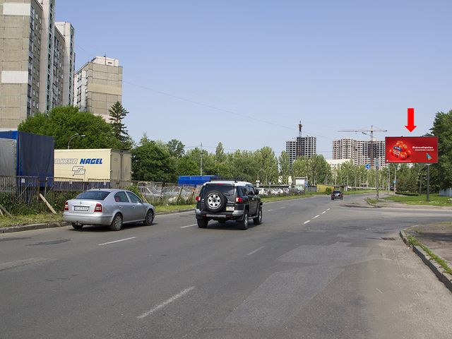 Щит 6x3,  Королева пр. - ул. Пшеничная, в сторону пр. Курбаса