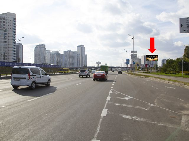 Призма 6x3,  Бажана пр., 1Л, возле ТЦ "Park Plaza",  между ст.м. "Позняки" и "Осокорки", в сторону Южного моста