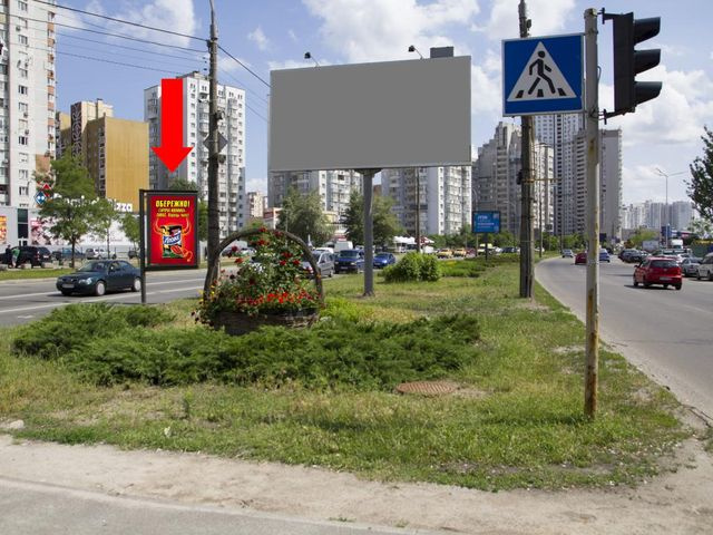 Сітілайт 1.2x1.8,  Днепровская набережная, 47, на светофоре, разделитель, возле ТРЦ "River Mall", в сторону Южного моста