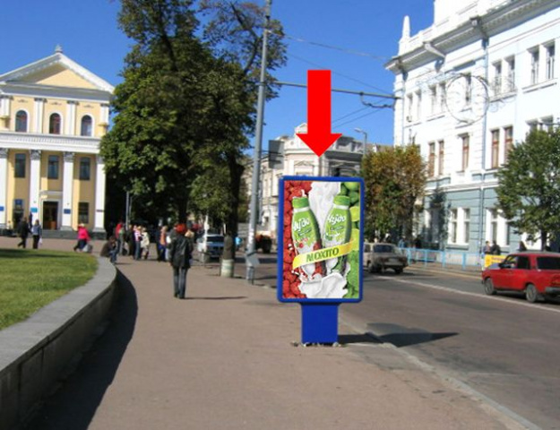 Сітілайт 1.2x1.8,  Бердичевская ул. / ул. Театральная, Советов пл., 10