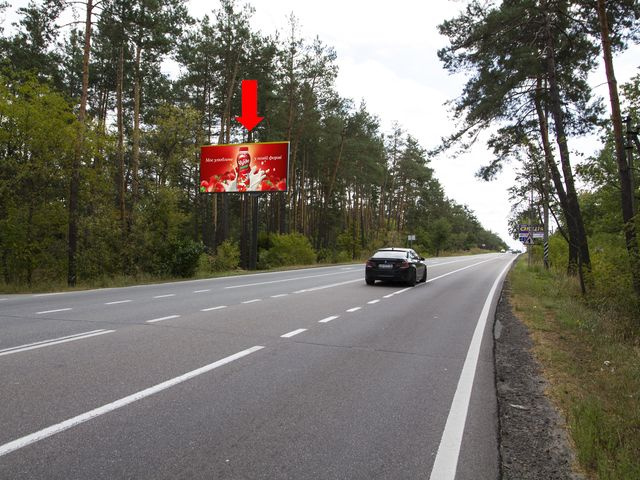 Щит 6x3,  Столичное шоссе, за светофором, 100 м за Олимпийским мишкой, из Киева