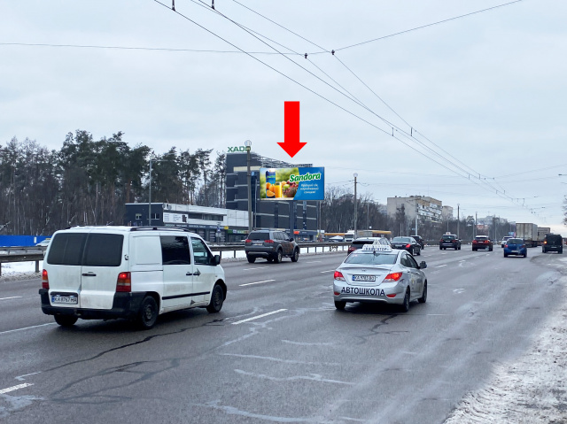 Цифрова панель 8x4,  Кільцева дорога, 200 м. до заправки "Shell", роздільник, в бік пр. Берестейський (колиш. пр. Перемоги)