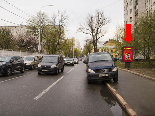 Сітілайт 1.2x1.8,  Межигорская ул, 43 - ул. Оболонская, в сторону Нижнего вала