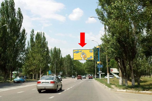 Щит 6x3,  Николаевское шоссе / Нестерова ул., гусь, над дорогой, из центра