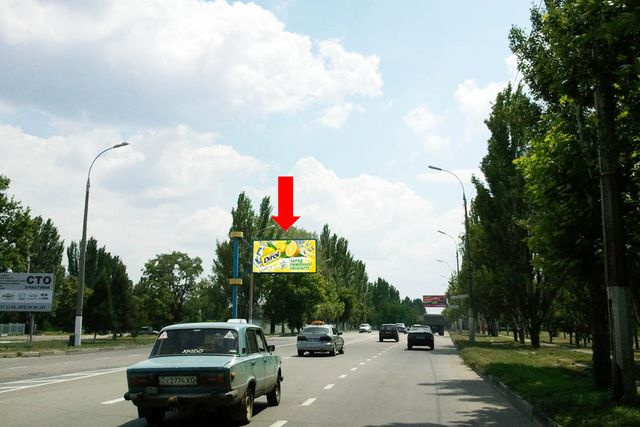 Щит 6x3,  Николаевское шоссе, возле автосалона "Укравто", гусь, над дорогой, въезд в Херсон