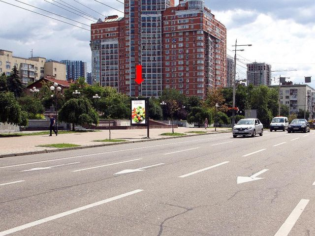 Сітілайт 1.2x1.8,  Б. Васильковская ул., напротив д. 124, в сторону ст. м. "Лыбедская"