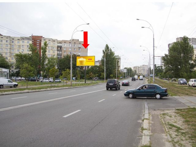 Щит 6x3,  Героев Днепра ул., 18а, в сторону ул. Гайдай, Полярной