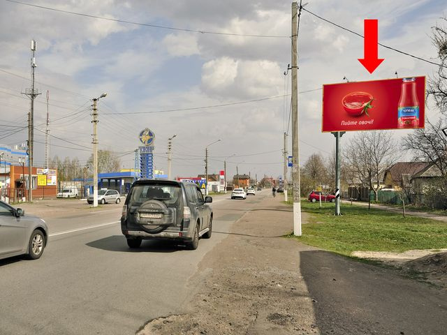 Щит 6x3,  Киевский Шлях ул., 158, остановка "Суворова", направление на Харьков