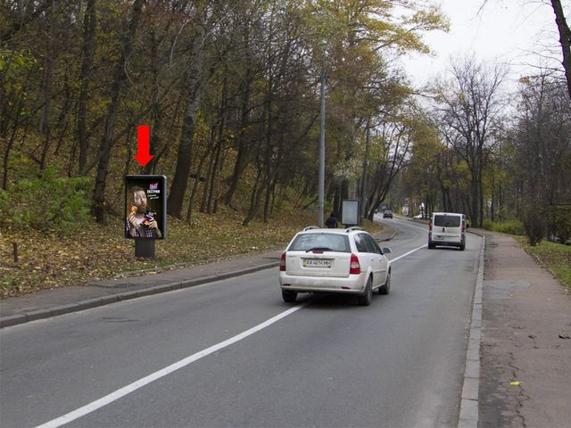 Сітілайт 1.2x1.8,  Парковая дорога ул., в районе "Зеленого театра", в сторону ул. Грушевского, Европейской пл.