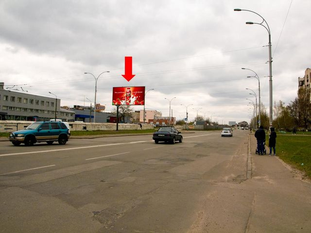 Щит 6x3, Королева пр., 11, возле супермаркета "Сильпо", в сторону ул. Симиренко Щит 6x3, Королева пр., 11, возле супермаркета "Сильпо", в сторону ул. Симиренко