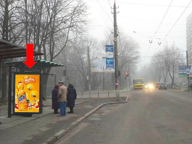 Сітілайт 1.2x1.8,  Зеленая ул. 130 - ул. Липовая Аллея, (ост. "Липовая Аллея"), в центр