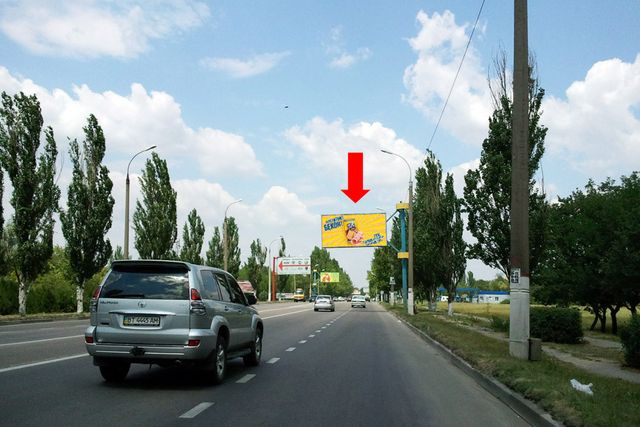 Щит 6x3, Николаевское шоссе, возле газовой заправки, гусь, над дорогой, из центра Щит 6x3, Николаевское шоссе, возле газовой заправки, гусь, над дорогой, из центра