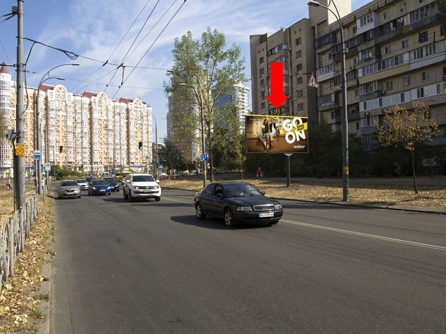 Щит 6x3,  Тимошенко ул., 6, напротив супермаркета "Экомаркет", в сторону ст.м. "Минская"