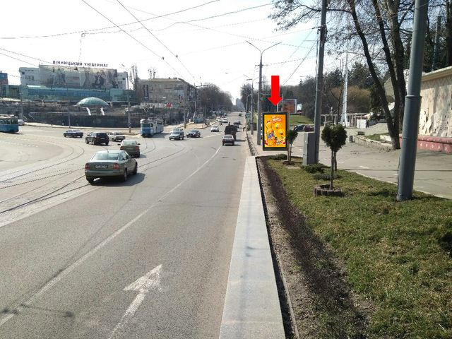 Сітілайт 1.2x1.8,  Соборная ул. / Пирогова ул. / Гагарина пл., возле универмага "Винницкий", центрального парка, в сторону Хмельницкого шоссе