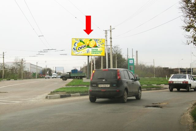 Щит 6x3,  Тельнова ул. (бывш. Правды пр.) / Мурманская ул., из центра, возле АЗС "Укрнафта", "Shell"