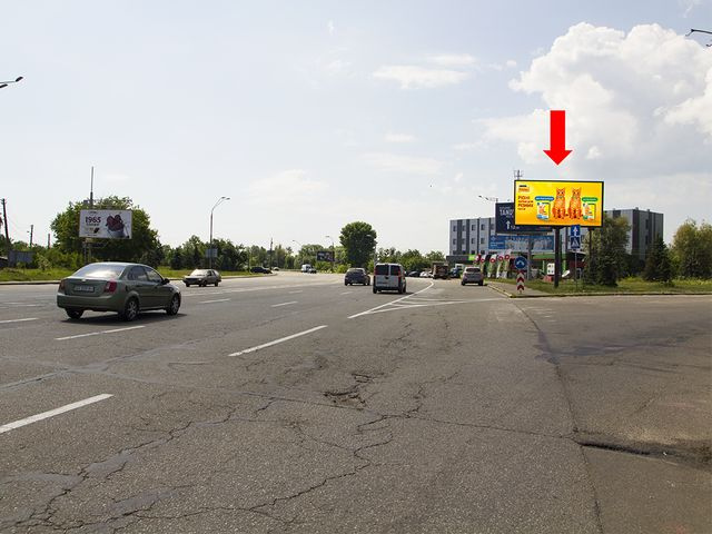 Призма 6x3,  Столичное шосе - ул. Заболотного, супермаркет "Фора", поворот на авторынок, из центра