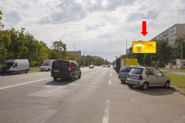 Щит 6x3,  Лесной пр., 35, возле супермаркета "Сильпо", в сторону ул. Братиславской