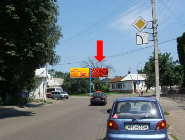 Щит 6x3,  Хлебная ул. / ул. Дмитриевская, возле музея С. Королева, правый