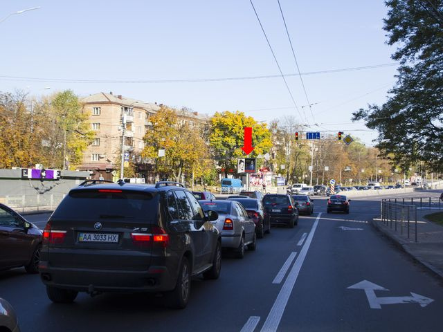 Скролл 3.14x2.3,  Телиги ул., 13/14 - ул. Дорогожицкая, на светофоре, в сторону ст. м. "Дорогожичи"