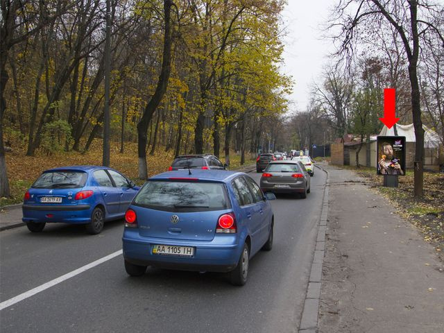 Сітілайт 1.2x1.8,  Парковая дорога ул., 16, ресторан "Dali park", в сторону ул. Грушевского, Европейской пл.