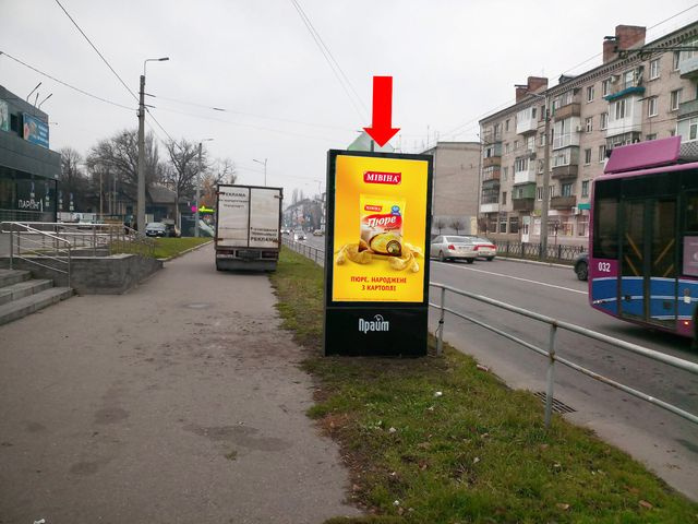 Сітілайт 1.2x1.8,  Первомайская ул. / ул. Пролетарская, возле супермаркетов "АТБ", "Технополис"