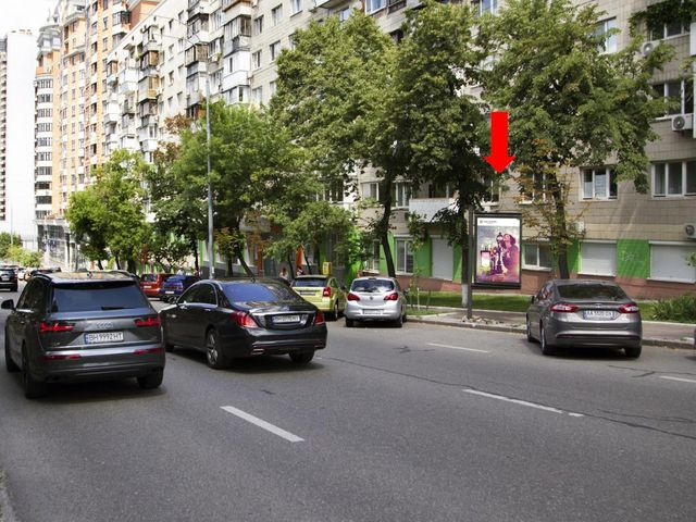 Сітілайт 1.2x1.8,  Украинки бул., 9, в сторону ул. Крешатик
