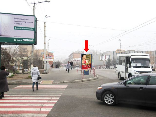 Сітілайт 1.2x1.8,  Б. Перспективная ул. (бывш. Маркса ул.) / Васильевский пер.