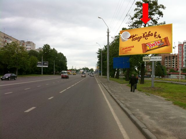 Щит 6x3,  Хмельницкого ул., 214, к рынку "Галицкий перекресток", из центра