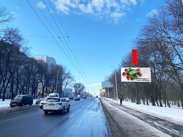 Щит 6x3,  Львовское шоссе, 55, напротив университета экономики, из центра