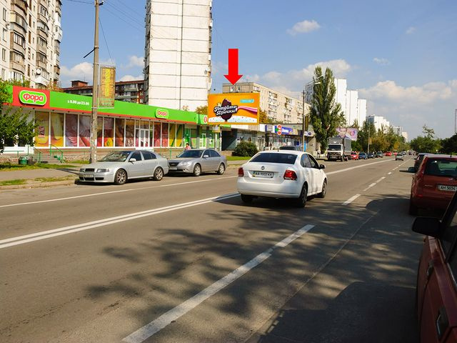 Щит 6x3, Малышка ул., 15/1, супермаркет "Фора", в сторону Братиславская ул. Щит 6x3, Малышка ул., 15/1, супермаркет "Фора", в сторону Братиславская ул.
