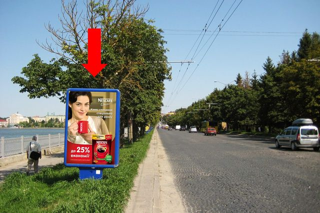Сітілайт 1.2x1.8,  Русская ул., возле парка "Топильче", дамба, в центр