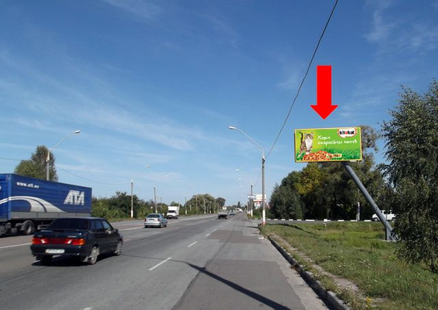 Щит 6x3,  Киевское шоссе, возле АЗС "ОВ", выезд из Житомира