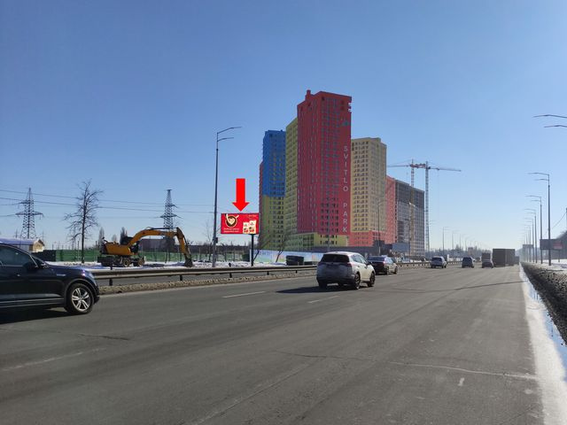 Щит 6x3,  Столичное шоссе, возле АЗС "Glusco", 300 м от Южного моста, из центра