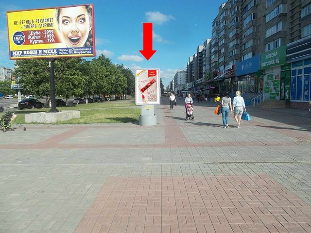 Сітілайт 1.2x1.8,  Харьковская ул., 2/1, возле ТРЦ "Мануфактура", супермаркетов "Сильпо", "Comfy"