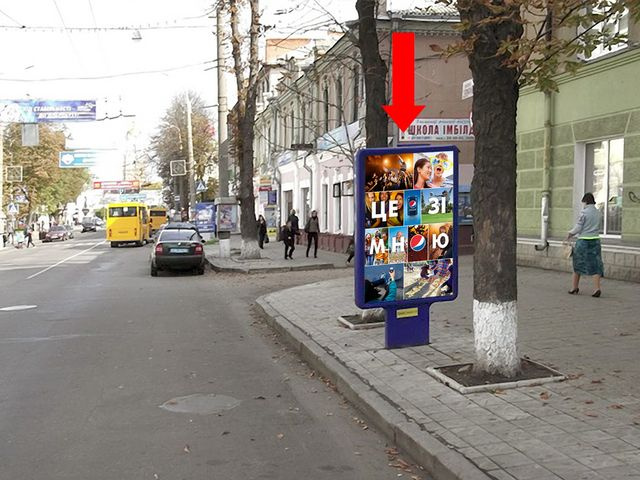 Сітілайт 1.2x1.8,  Петропавловская ул., 53, возле "Ощадбанка"