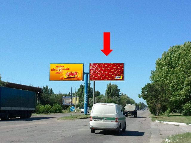 Щит 6x3,  Бериславское шоссе, разделитель, в центр, правый