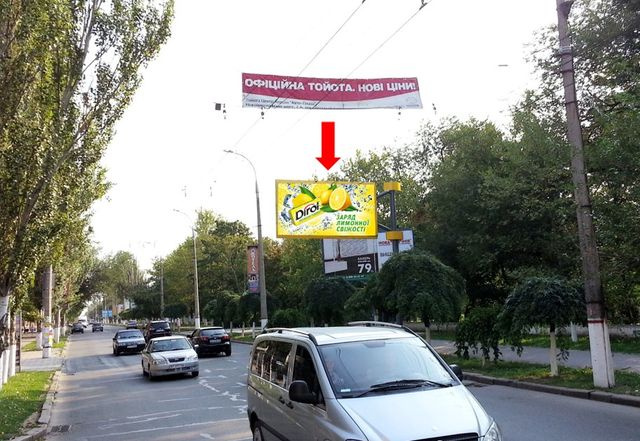 Щит 6x3,  Перекопская ул. / Текстильщиков пр., гусь, над дорогой, возле парка "Приднепровский"