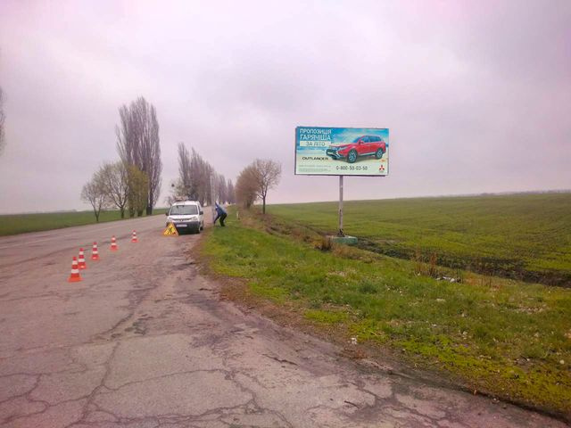Щит 6x3,  пгт Ставище, въезд в город со стороны Владычицы, Тетиева