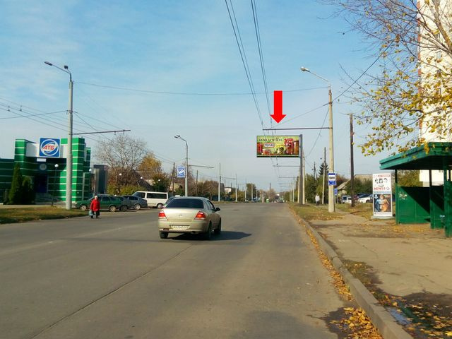 Щит 6x3, Роганская ул. - Роганский проезд, возле супермаркета "АТБ", в центр Щит 6x3, Роганская ул. - Роганский проезд, возле супермаркета "АТБ", в центр
