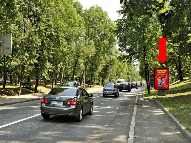 Сітілайт 1.2x1.8,  Днепровский спуск №1, в сторону Набережного шоссе