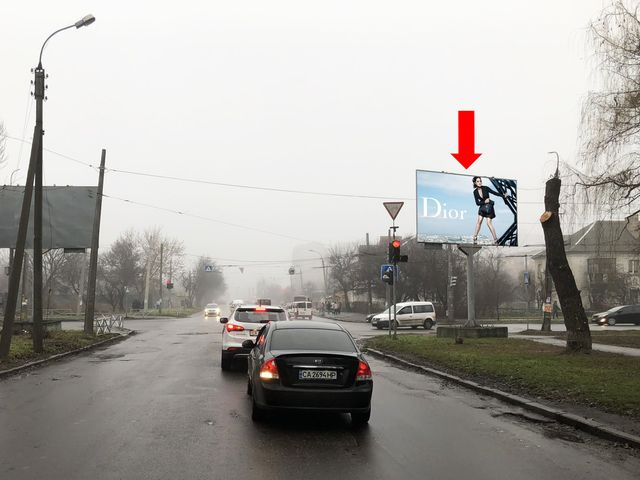 Щит 6x3,  Добровольского ул. / Чигринская ул., в сторону бул. Шевченко