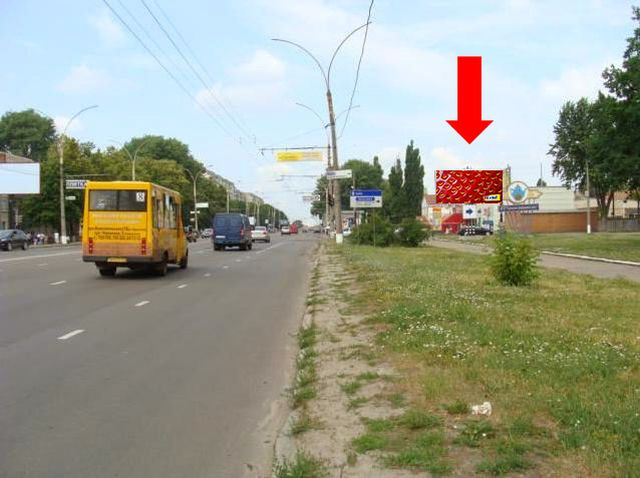 Щит 6x3,  Харьковская ул. / Линейная ул., в центр